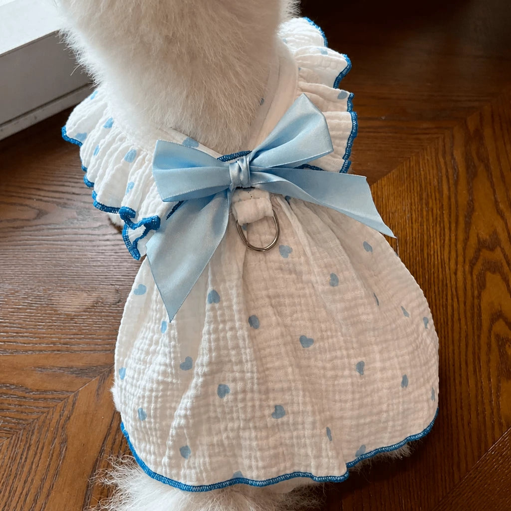 Lightweight Cotton Pet Dress for Small Dogs and Cats