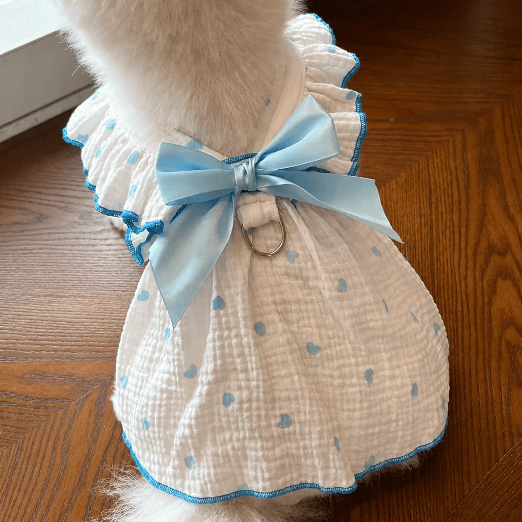 Lightweight Cotton Pet Dress for Small Dogs and Cats