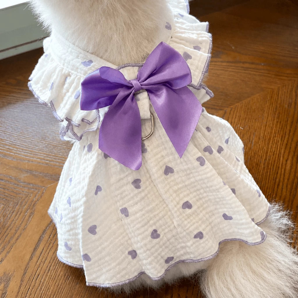 Lightweight Cotton Pet Dress for Small Dogs and Cats