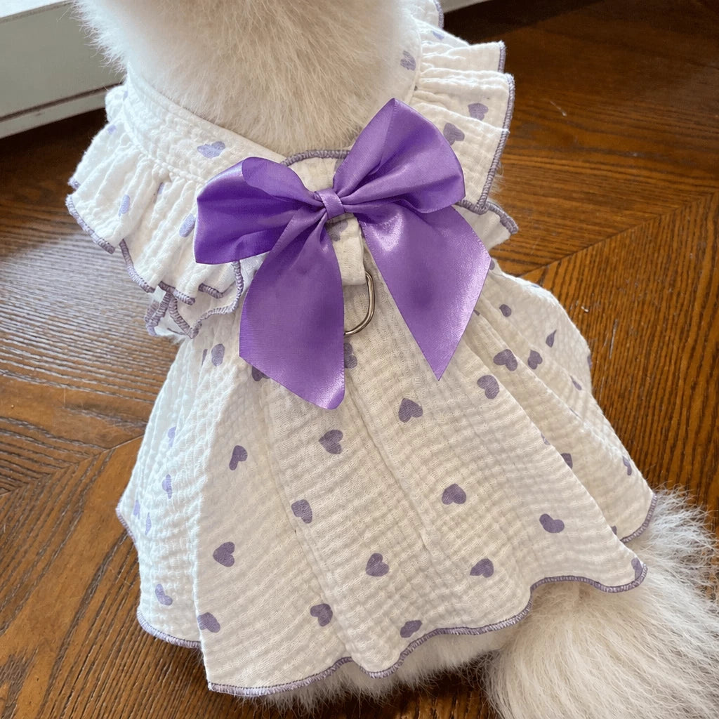 Lightweight Cotton Pet Dress for Small Dogs and Cats