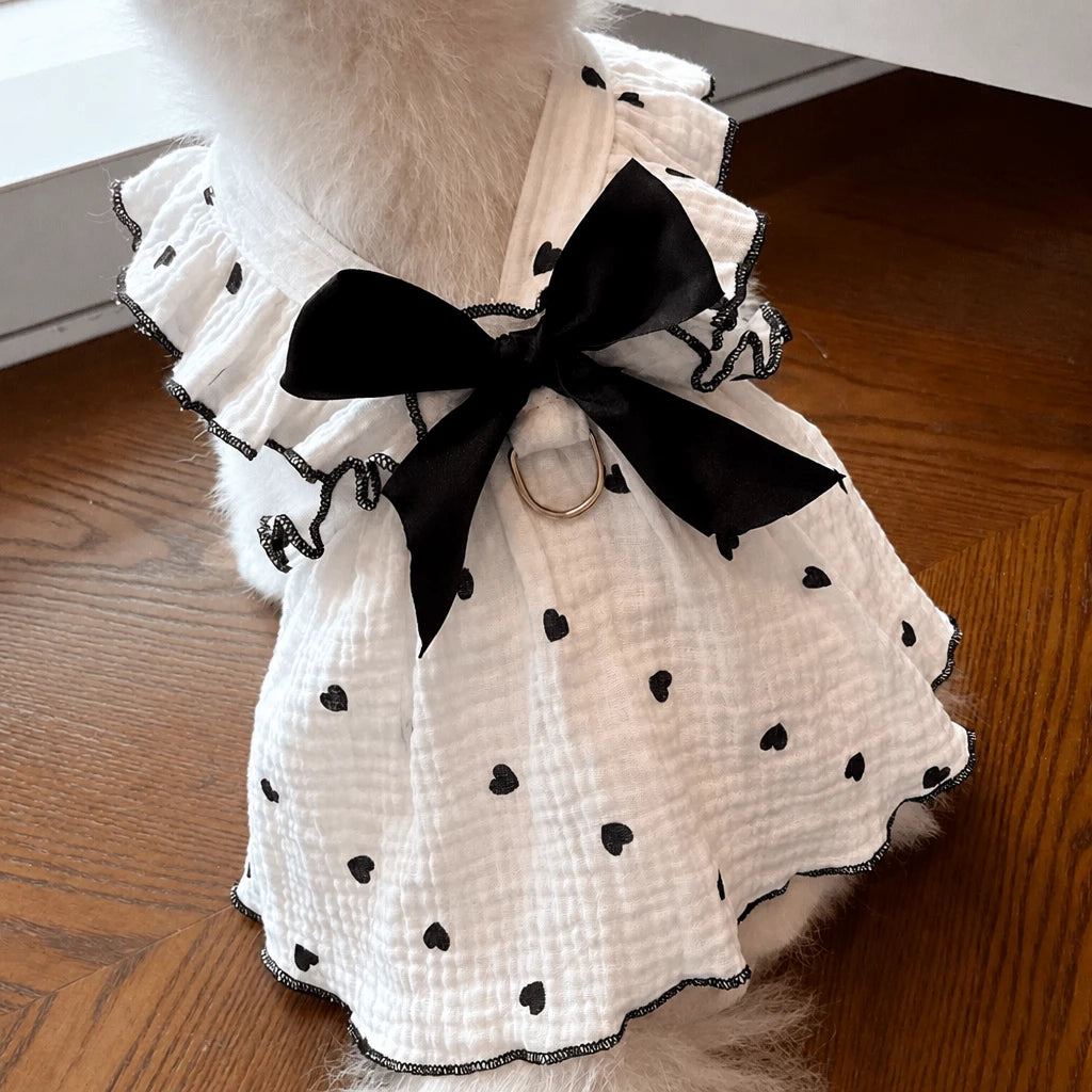 Lightweight Cotton Pet Dress for Small Dogs and Cats