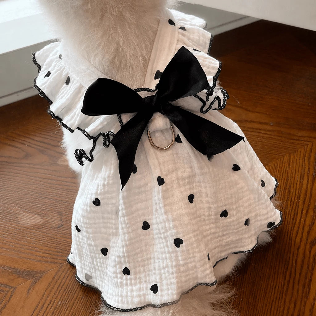Lightweight Cotton Pet Dress for Small Dogs and Cats