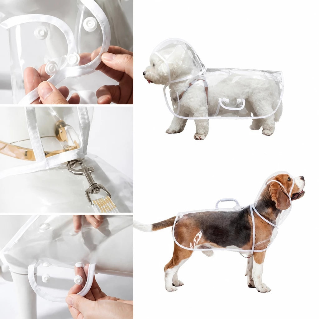 Hooded Full-Coverage Dog Raincoat