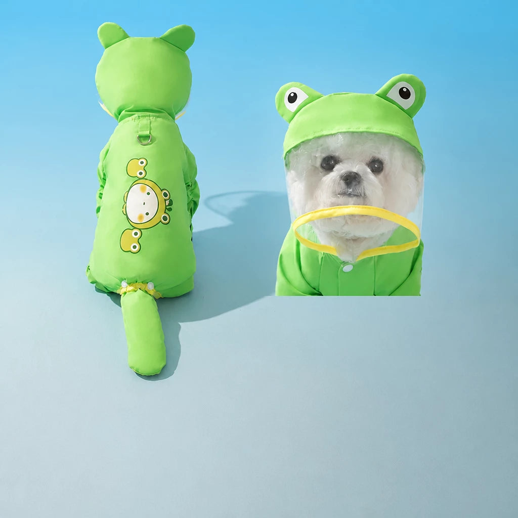 Four-Leg Raincoat for Small Dogs