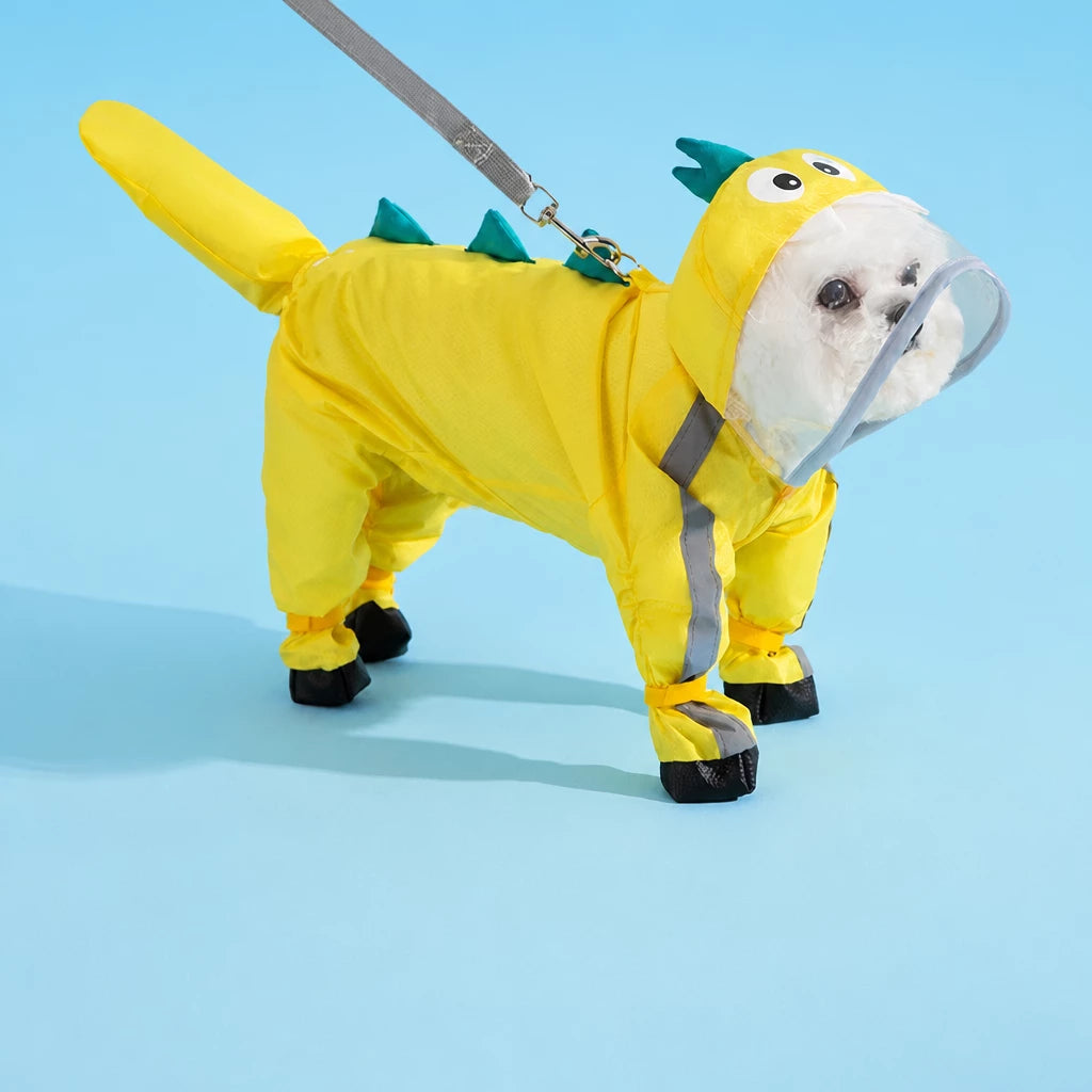 Four-Leg Raincoat for Small Dogs