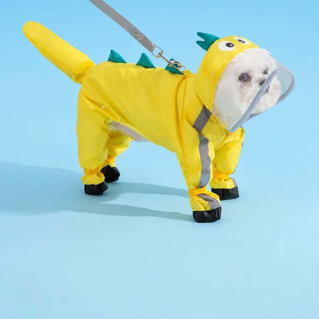 Four-Leg Raincoat for Small Dogs