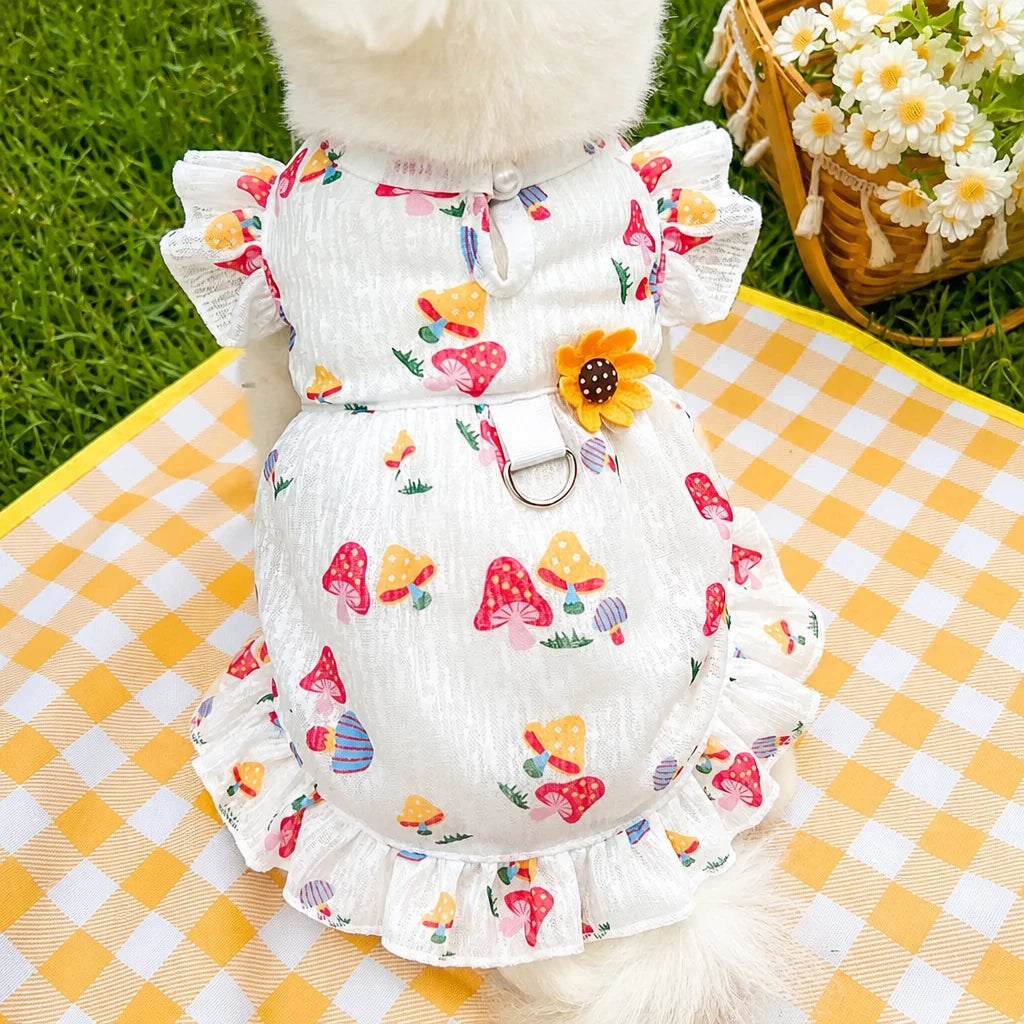 Lightweight Polyester Pet Dress for Cats and Small Dogs