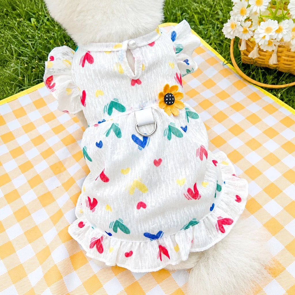 Lightweight Polyester Pet Dress for Cats and Small Dogs