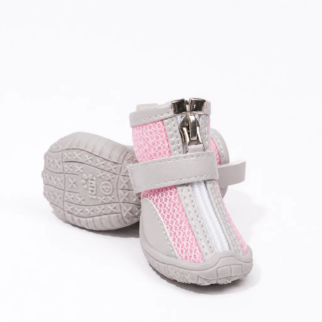 Oxford Cloth Small Dog Shoes with Zipper Closure