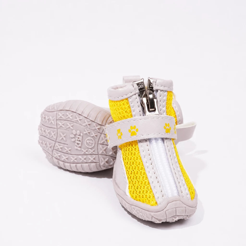 Oxford Cloth Small Dog Shoes with Zipper Closure