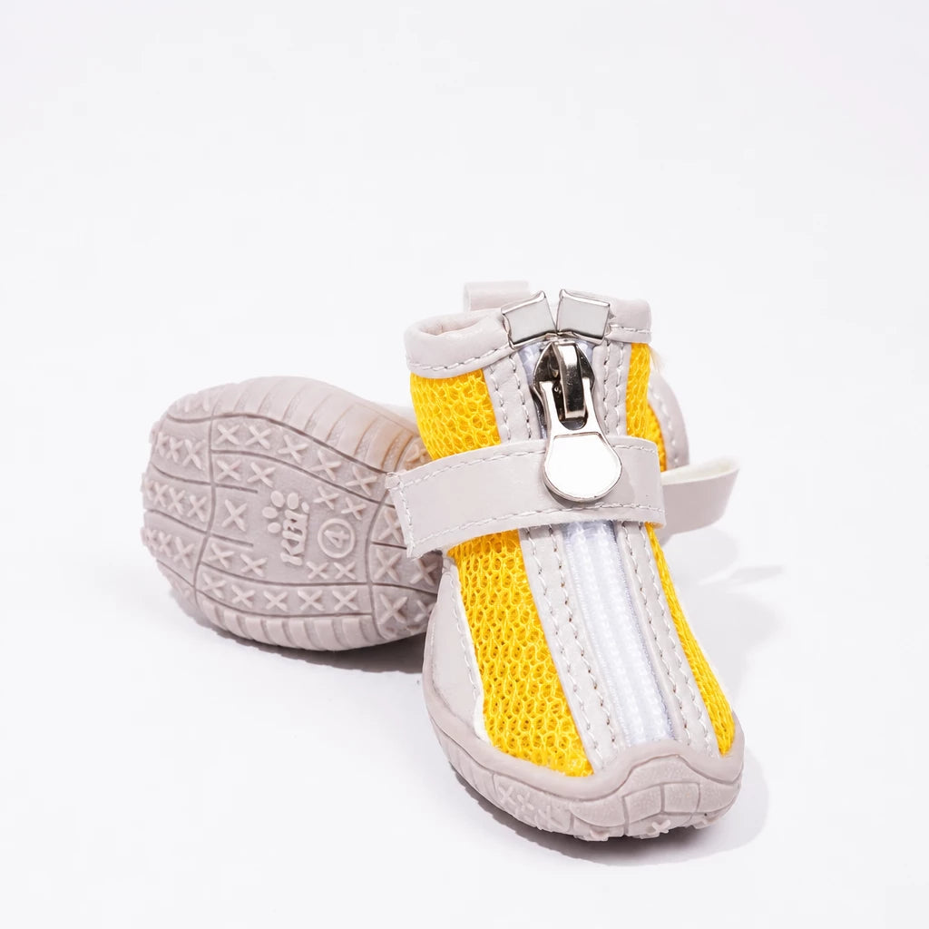 Oxford Cloth Small Dog Shoes with Zipper Closure