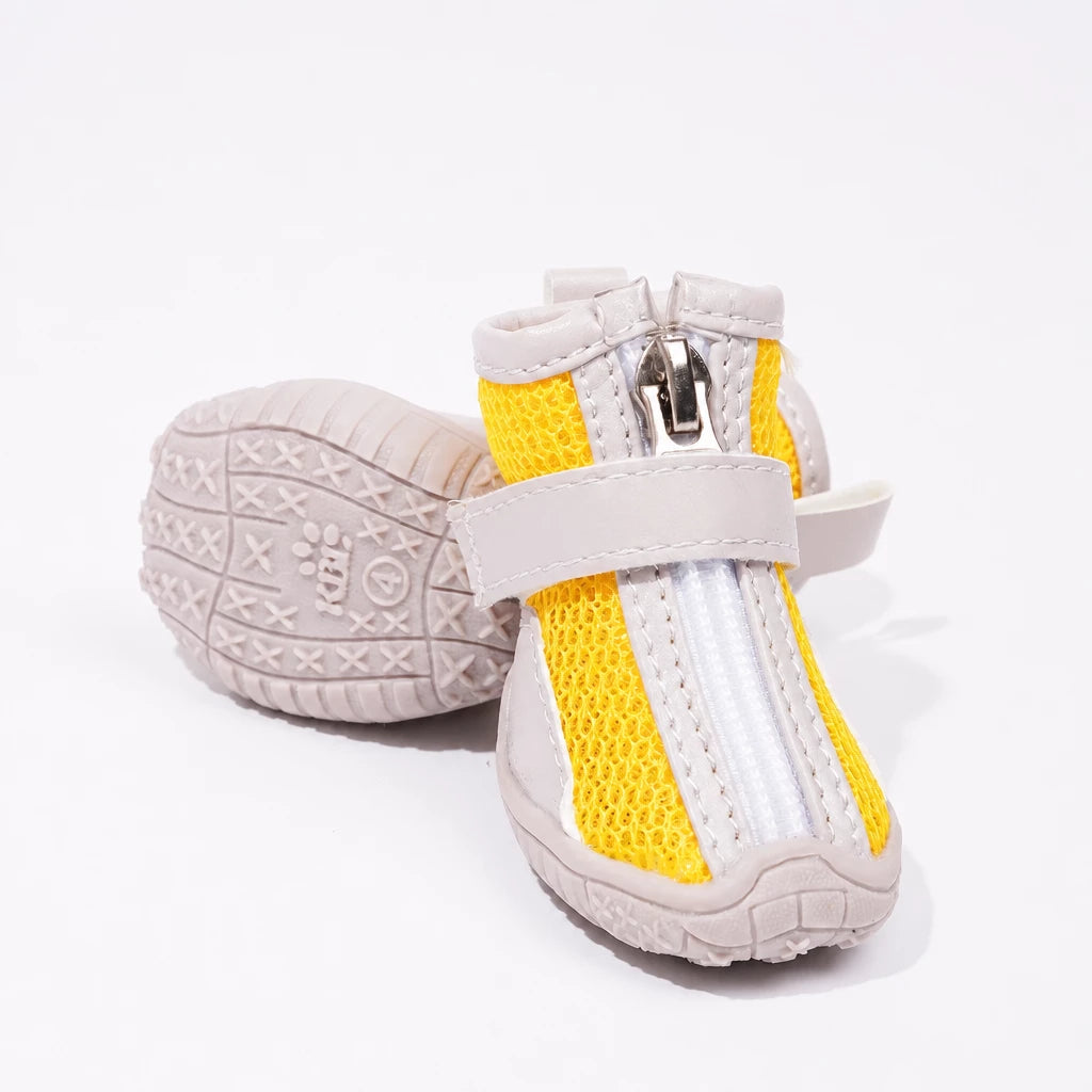 Oxford Cloth Small Dog Shoes with Zipper Closure