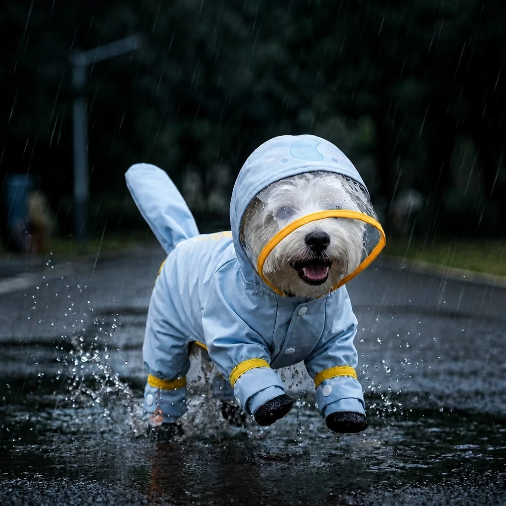 Waterproof Four-Leg Dog Raincoat