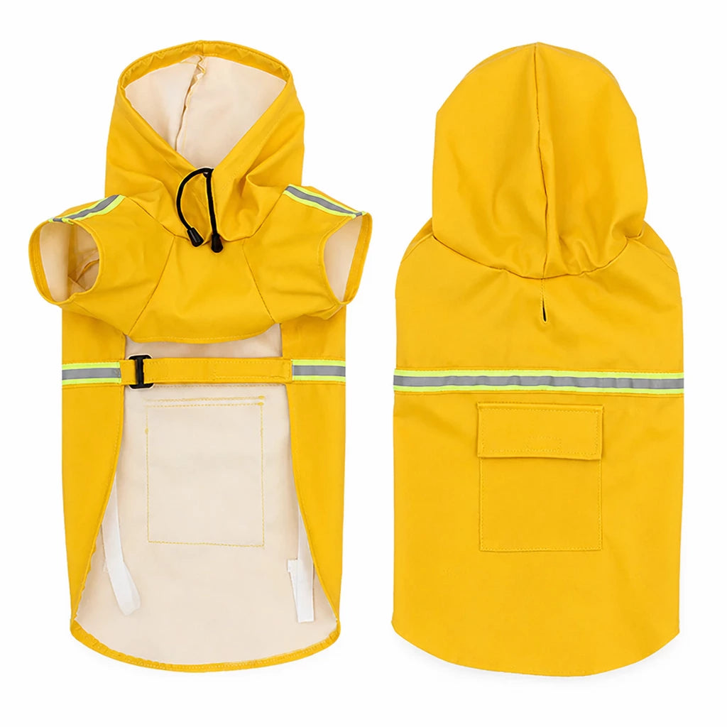 Hooded Reflective Dog Rain Cape