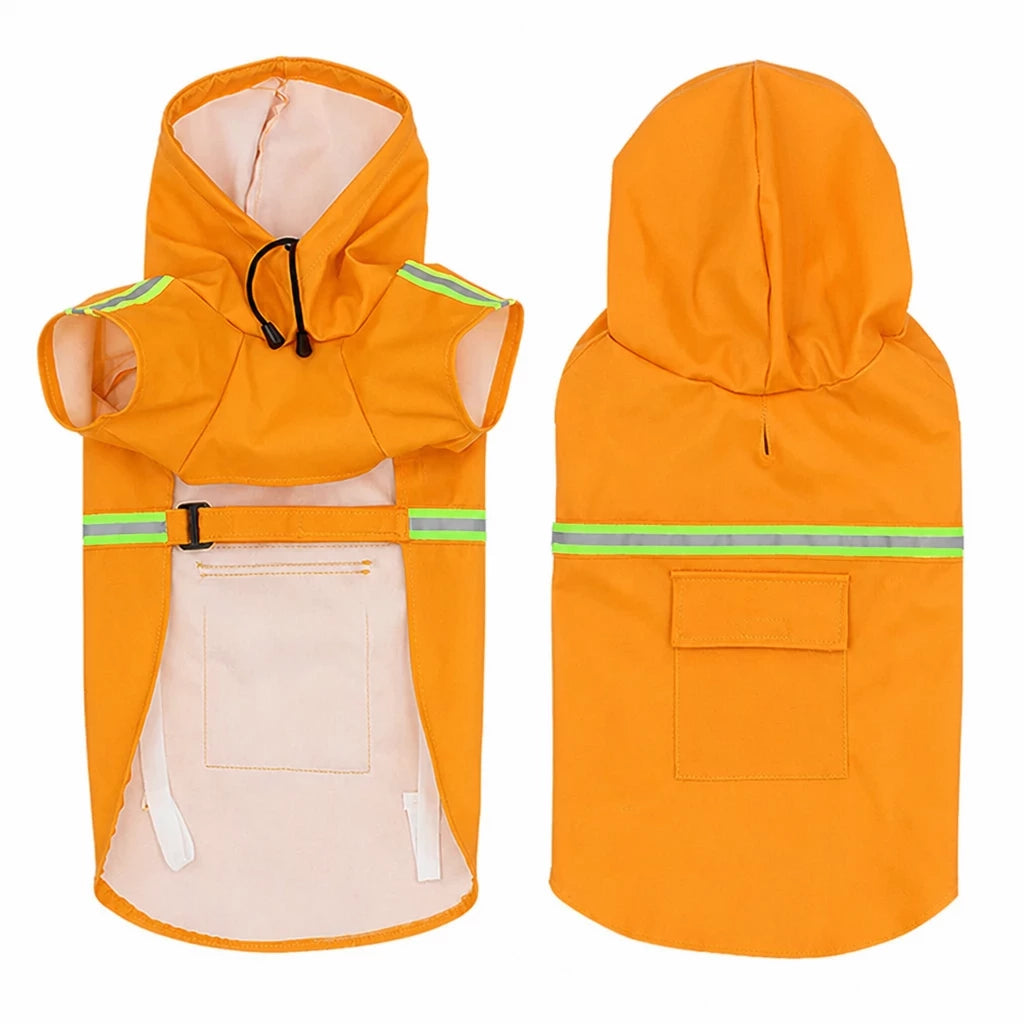 Hooded Reflective Dog Rain Cape