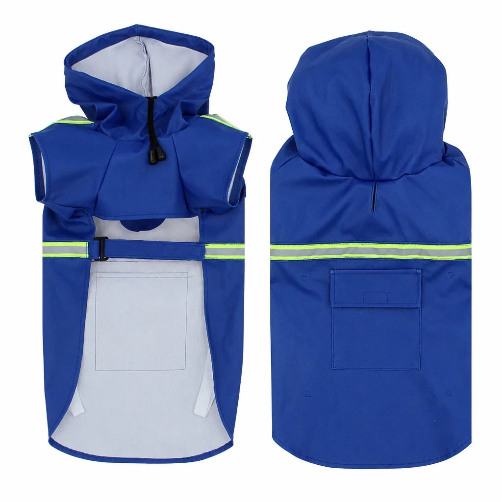 Hooded Reflective Dog Rain Cape