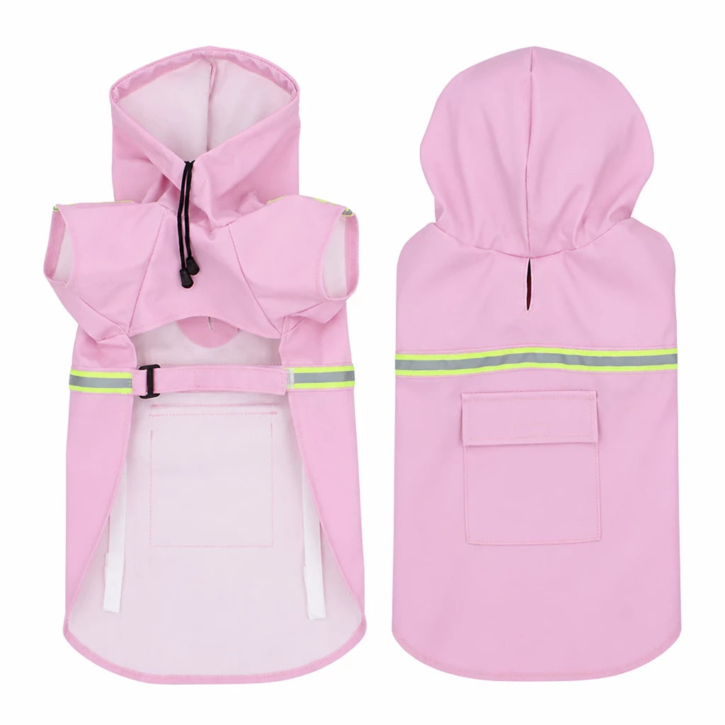 Hooded Reflective Dog Rain Cape