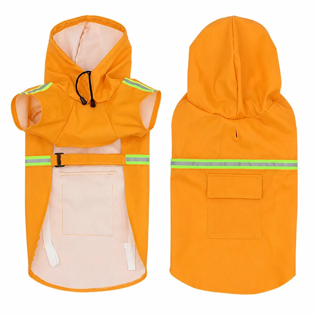 Hooded Reflective Dog Rain Cape