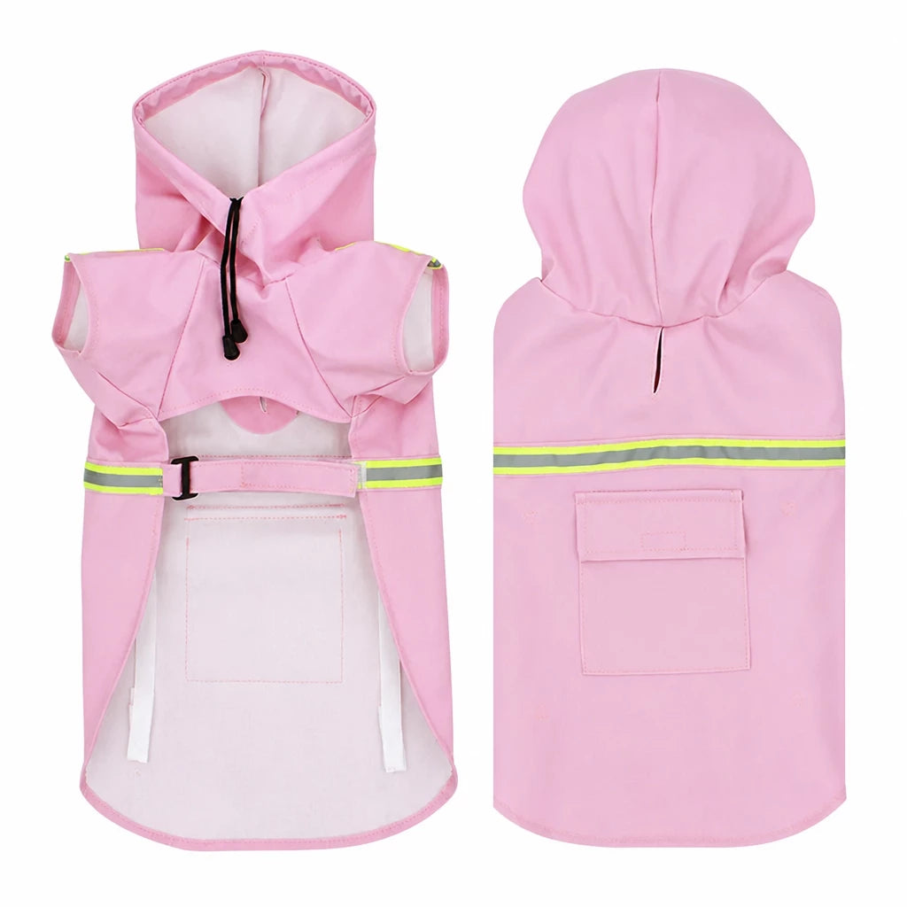 Hooded Reflective Dog Rain Cape