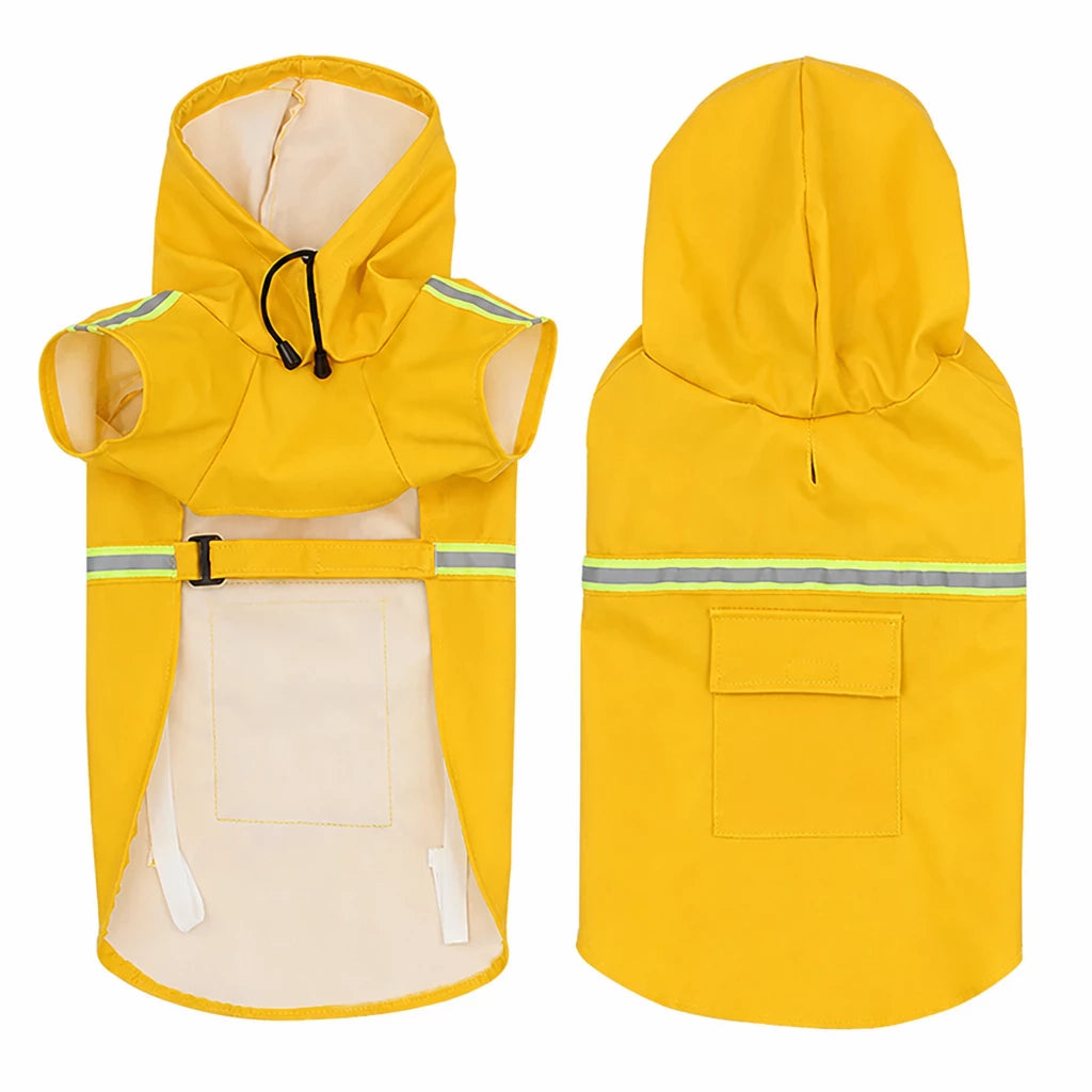 Hooded Reflective Dog Rain Cape