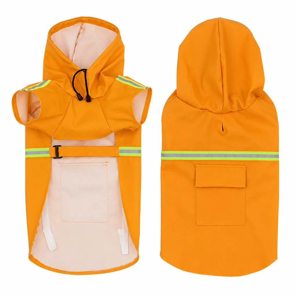 Hooded Reflective Dog Rain Cape