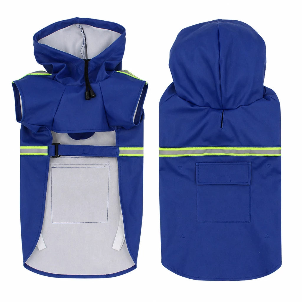 Hooded Reflective Dog Rain Cape