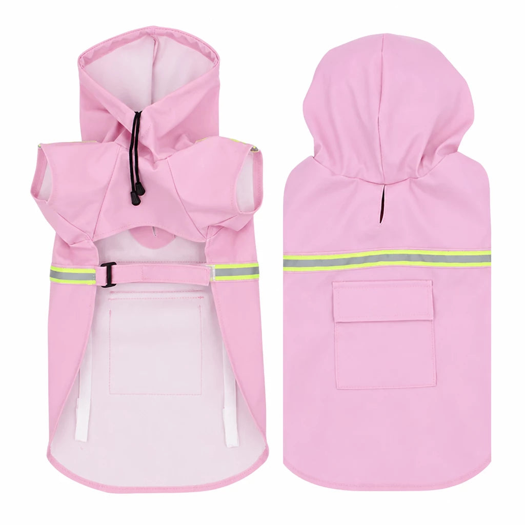 Hooded Reflective Dog Rain Cape