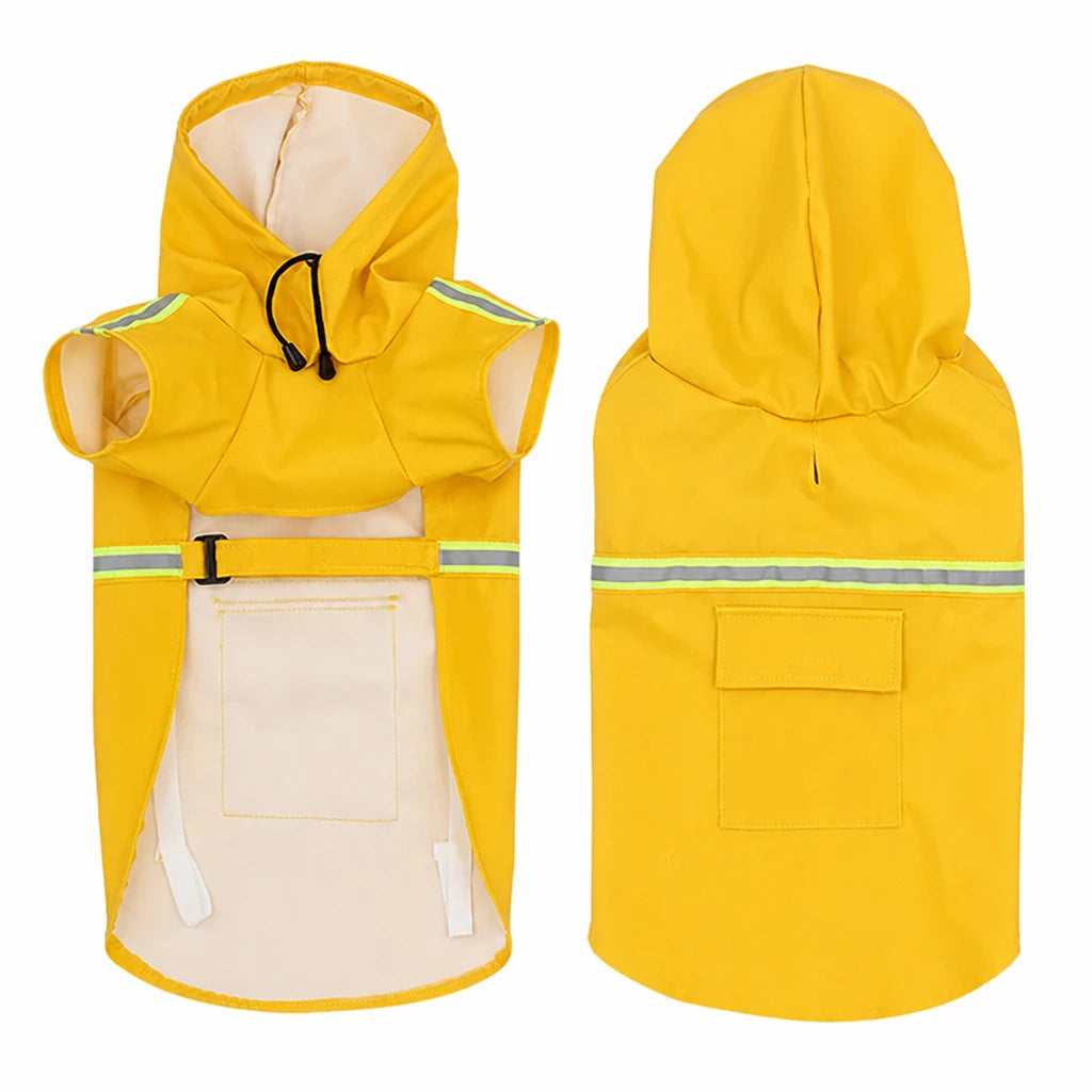 Hooded Reflective Dog Rain Cape