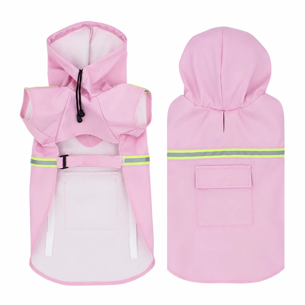 Hooded Reflective Dog Rain Cape