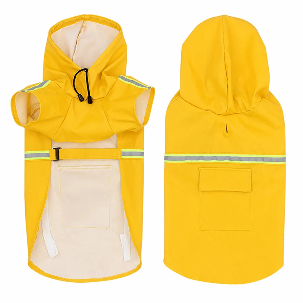 Hooded Reflective Dog Rain Cape
