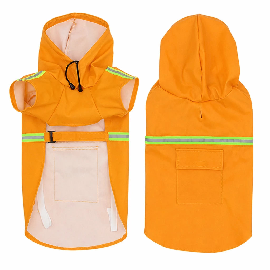 Hooded Reflective Dog Rain Cape