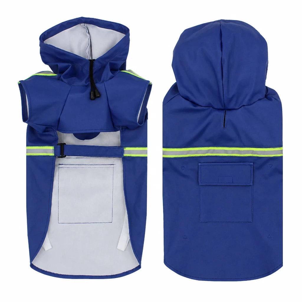 Hooded Reflective Dog Rain Cape
