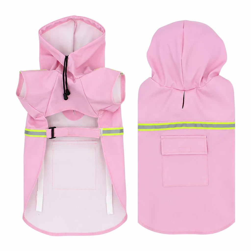 Hooded Reflective Dog Rain Cape