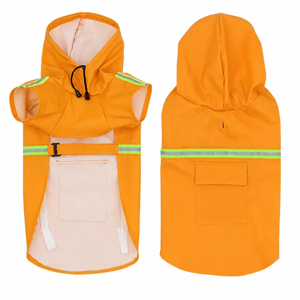 Hooded Reflective Dog Rain Cape