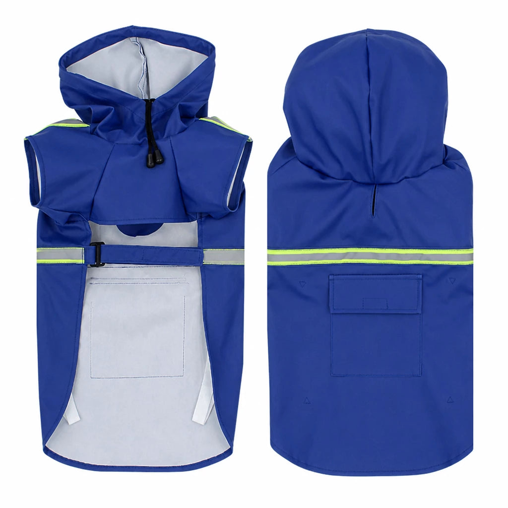 Hooded Reflective Dog Rain Cape