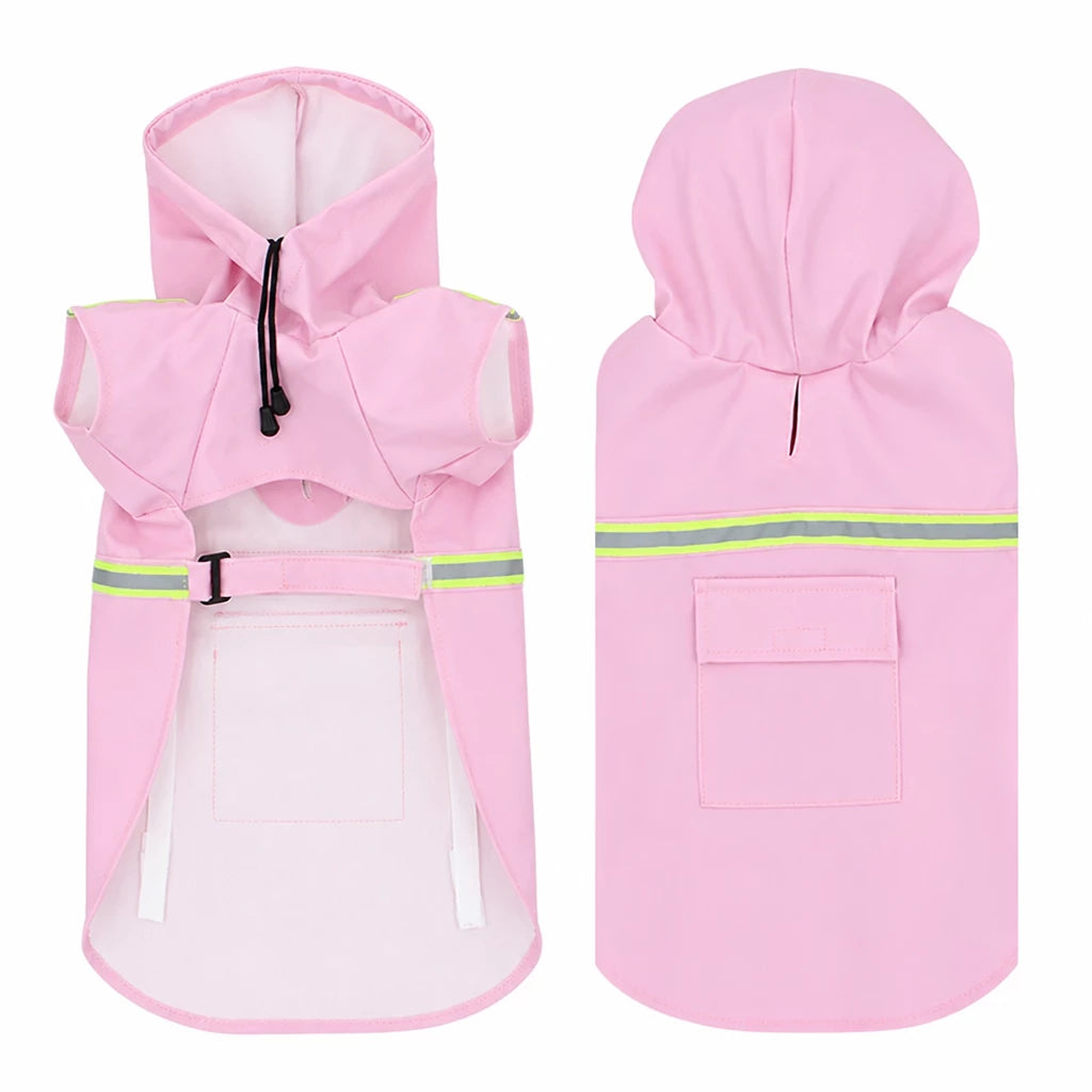 Hooded Reflective Dog Rain Cape