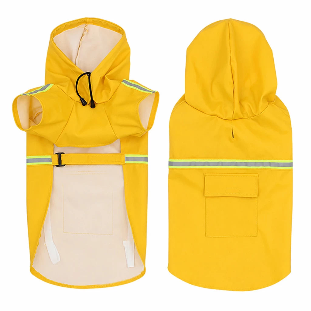 Hooded Reflective Dog Rain Cape