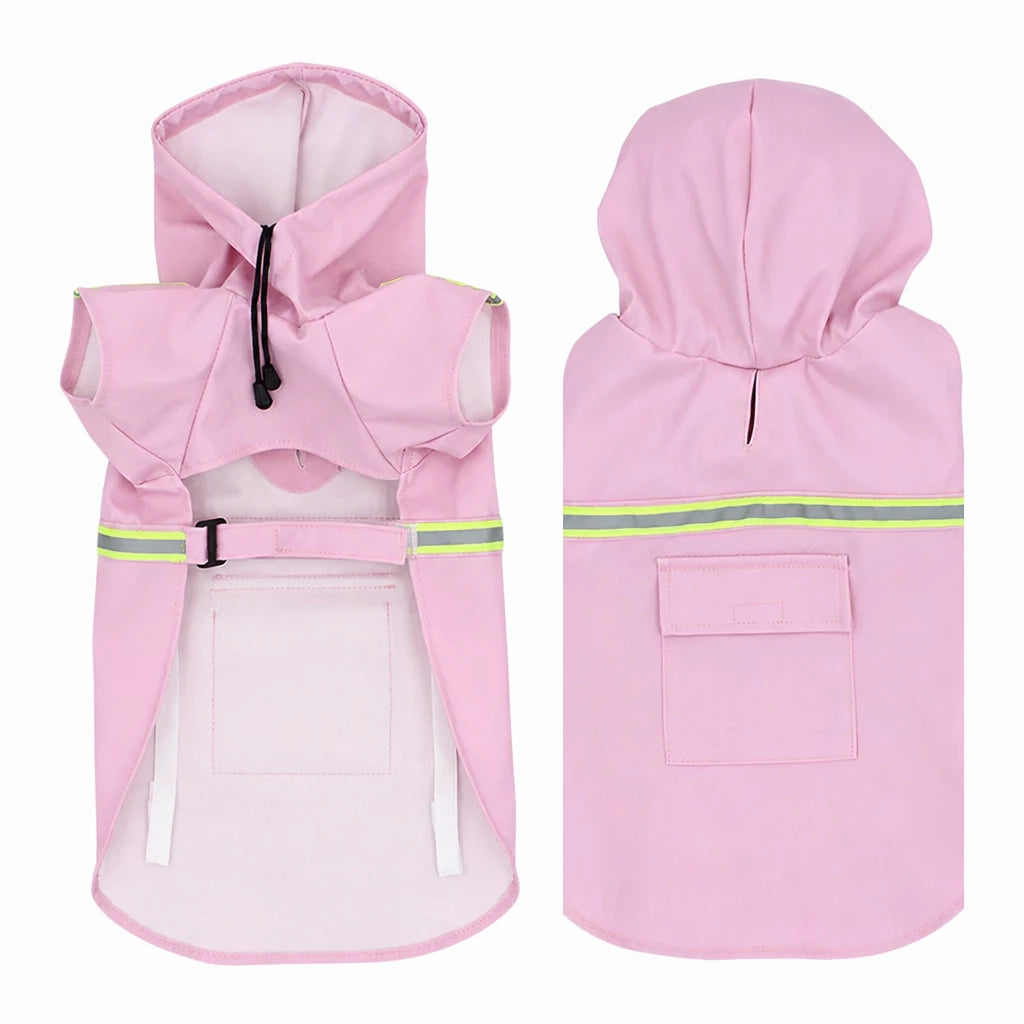 Hooded Reflective Dog Rain Cape