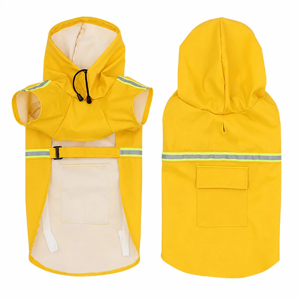 Hooded Reflective Dog Rain Cape