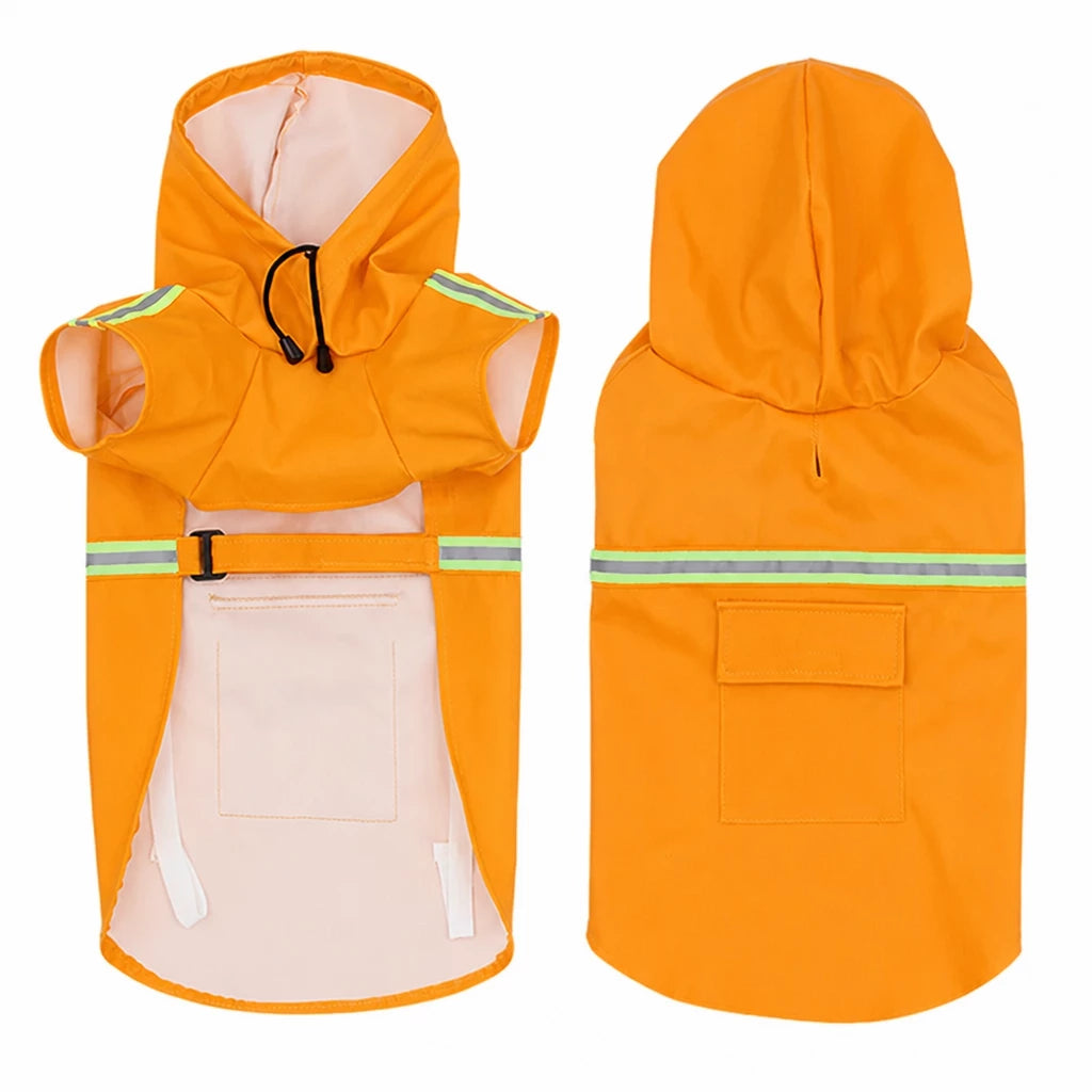 Hooded Reflective Dog Rain Cape
