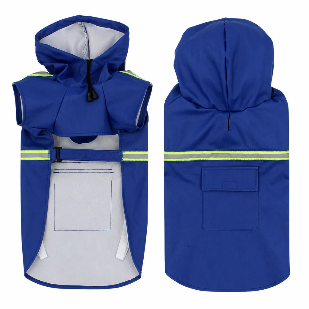 Hooded Reflective Dog Rain Cape