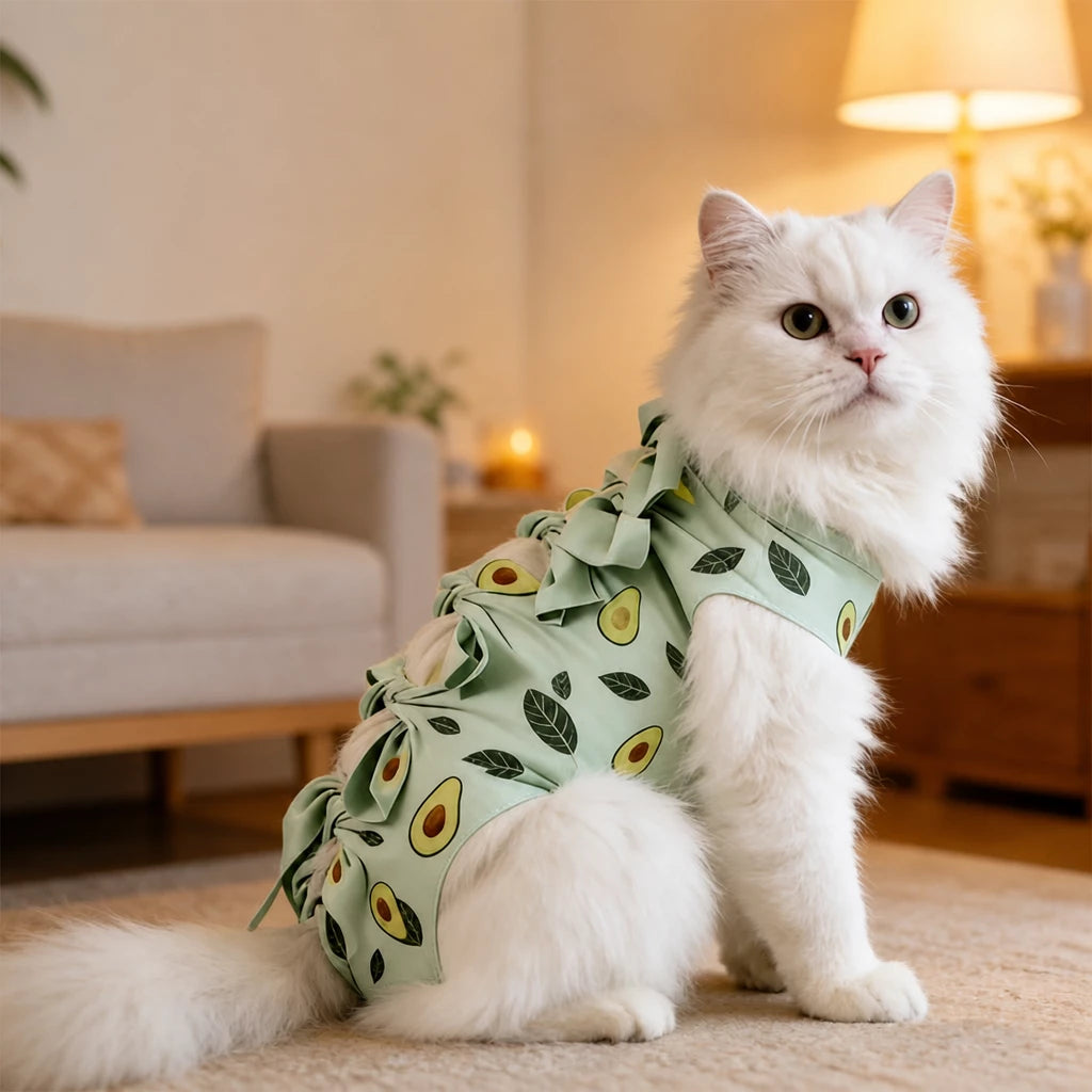 Cat Recovery Suit with Breathable Birdseye Mesh