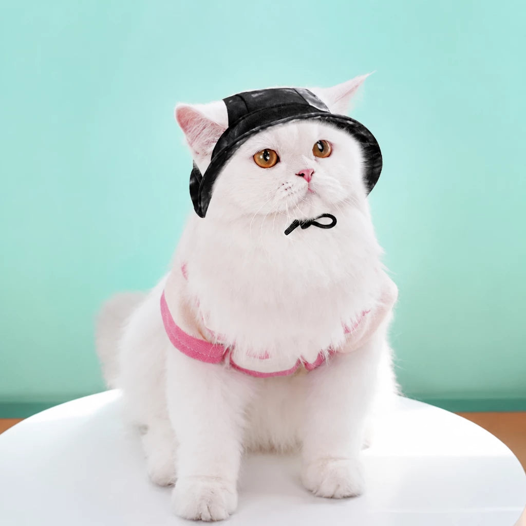 Adjustable Cotton Pet Bucket Hat with Ear Openings