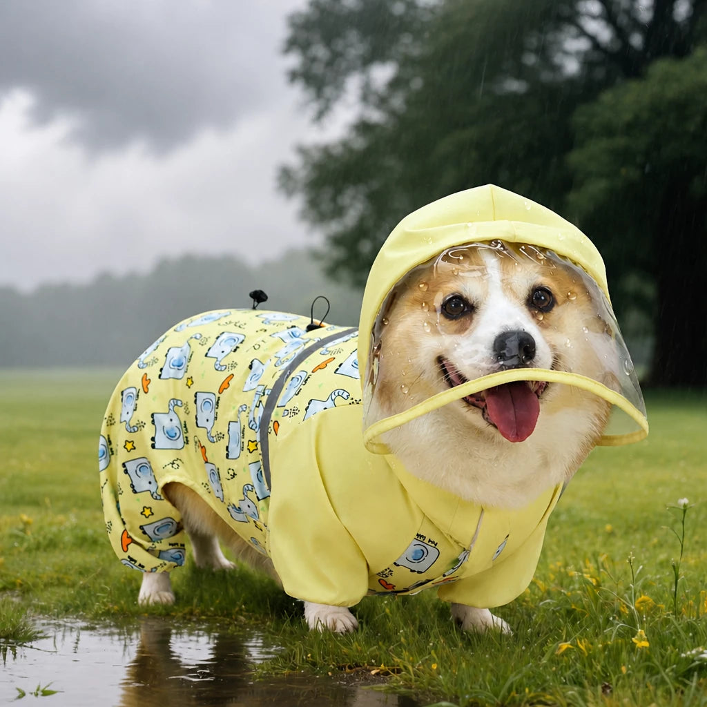 Full-Coverage Four-Leg Dog Raincoat