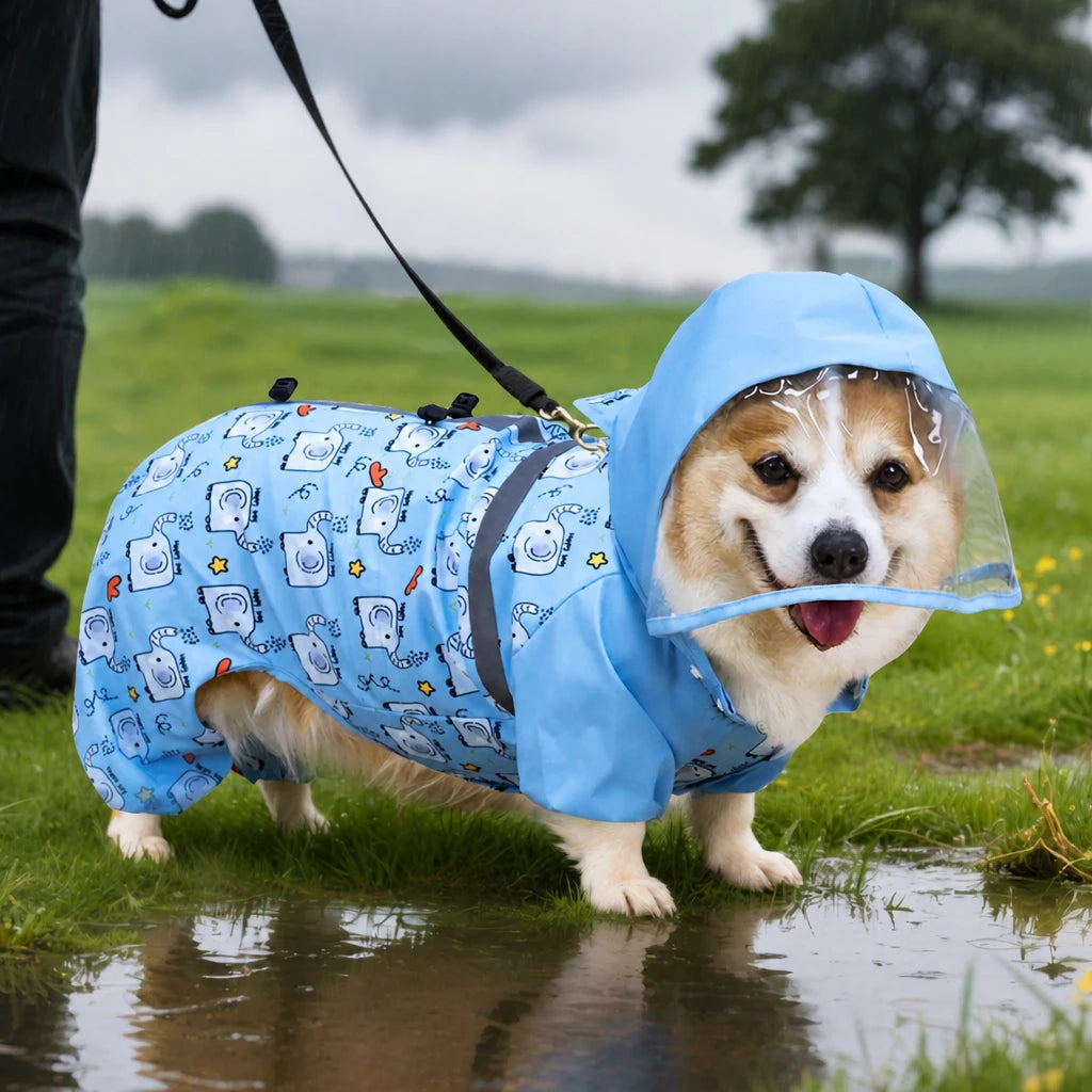 Full-Coverage Four-Leg Dog Raincoat