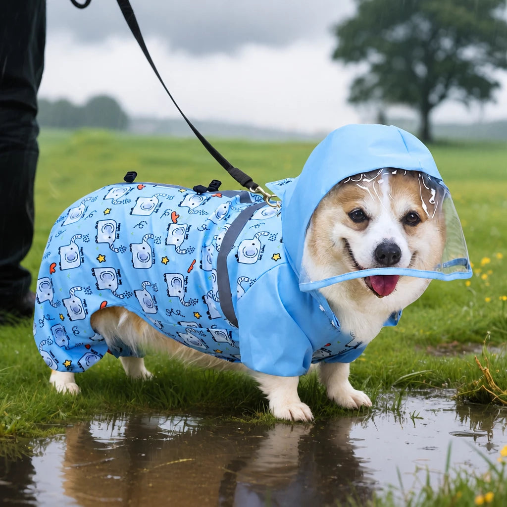 Full-Coverage Four-Leg Dog Raincoat
