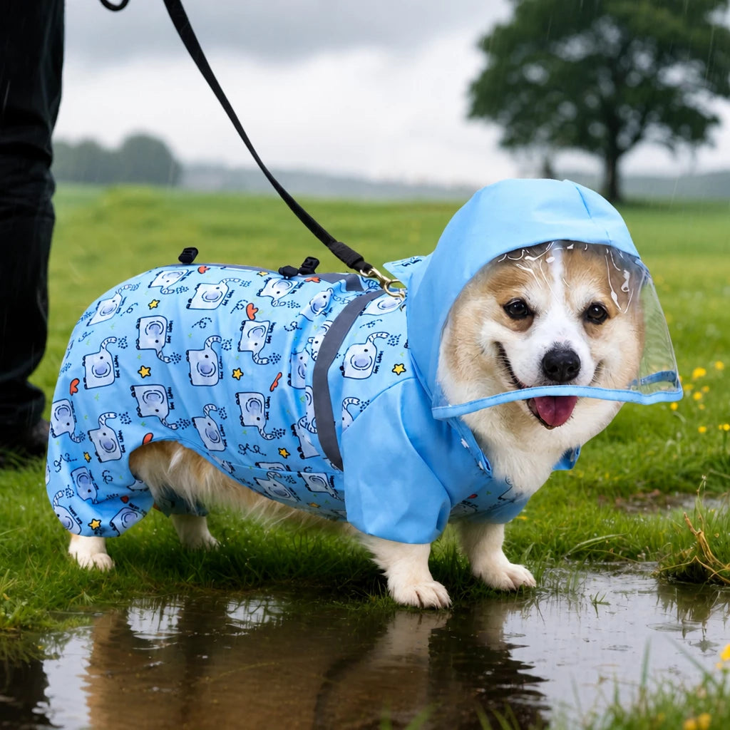 Full-Coverage Four-Leg Dog Raincoat