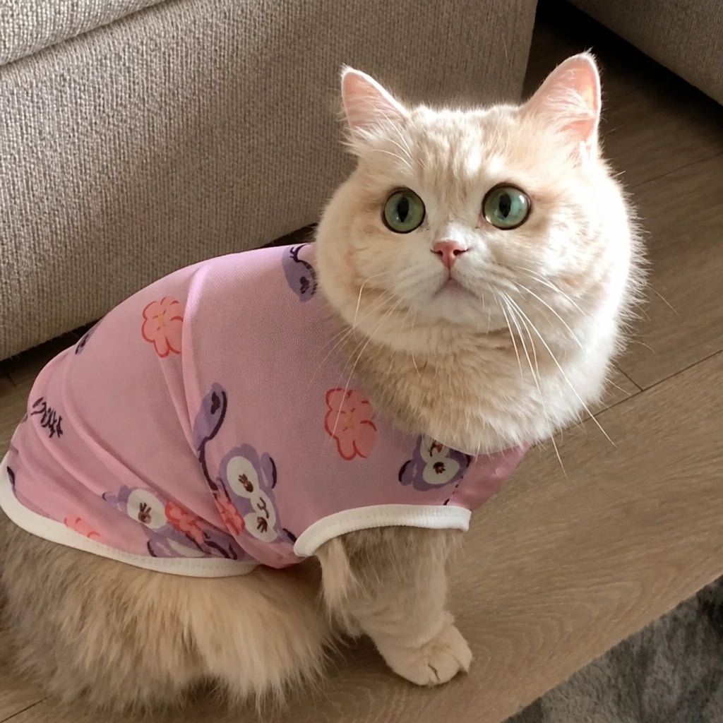 Lightweight Mesh Pet Vest for Cats and Small Dogs