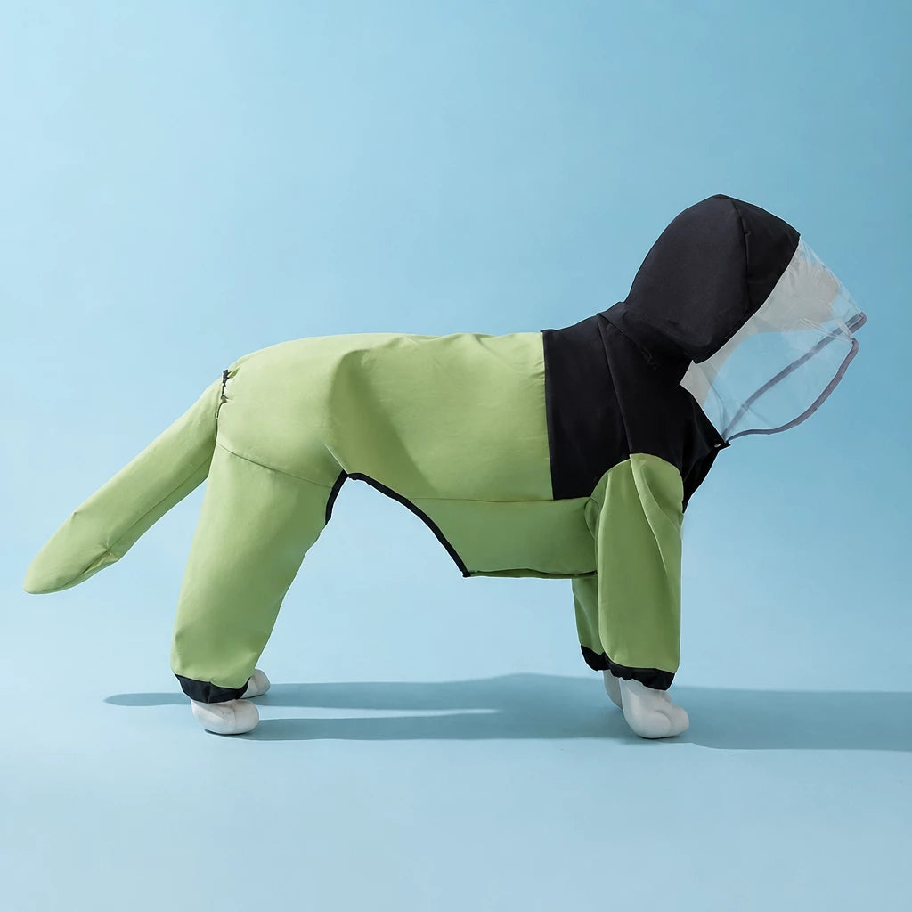 Four-Leg Waterproof Raincoat for Medium & Large Dogs