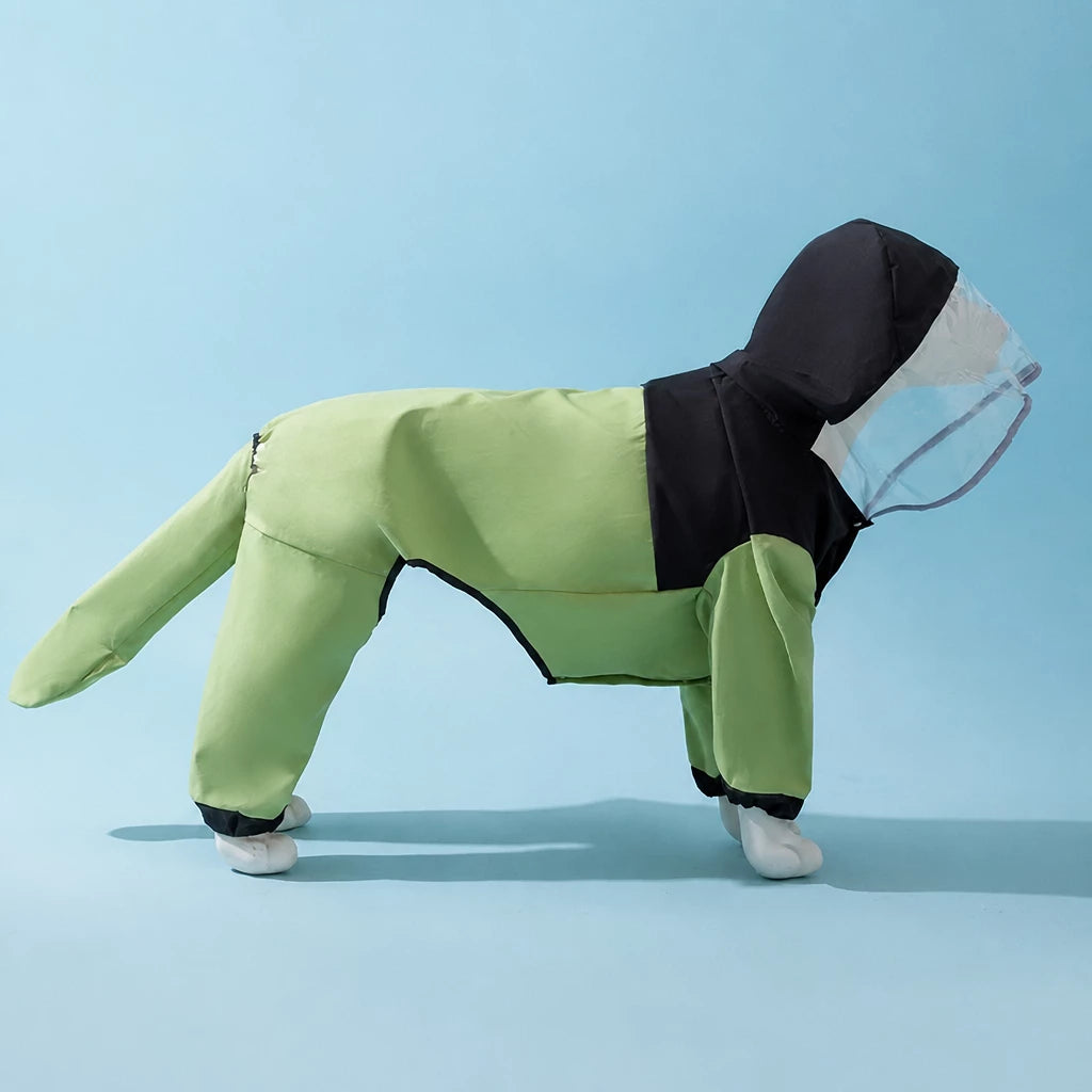 Four-Leg Waterproof Raincoat for Medium & Large Dogs